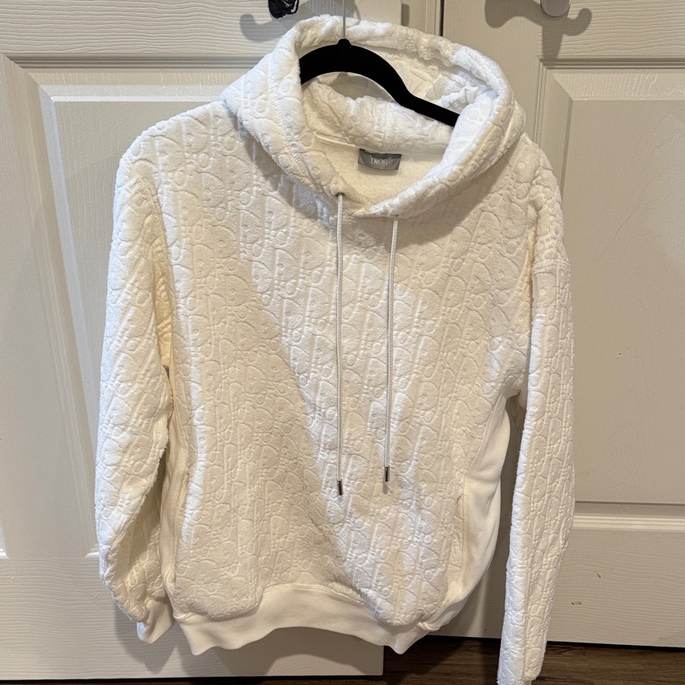 Dior Ivory Textured Hoodie